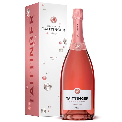 Magnum of Taittinger Brut Prestige Rose Champagne Gift Boxed - Perfect Gift